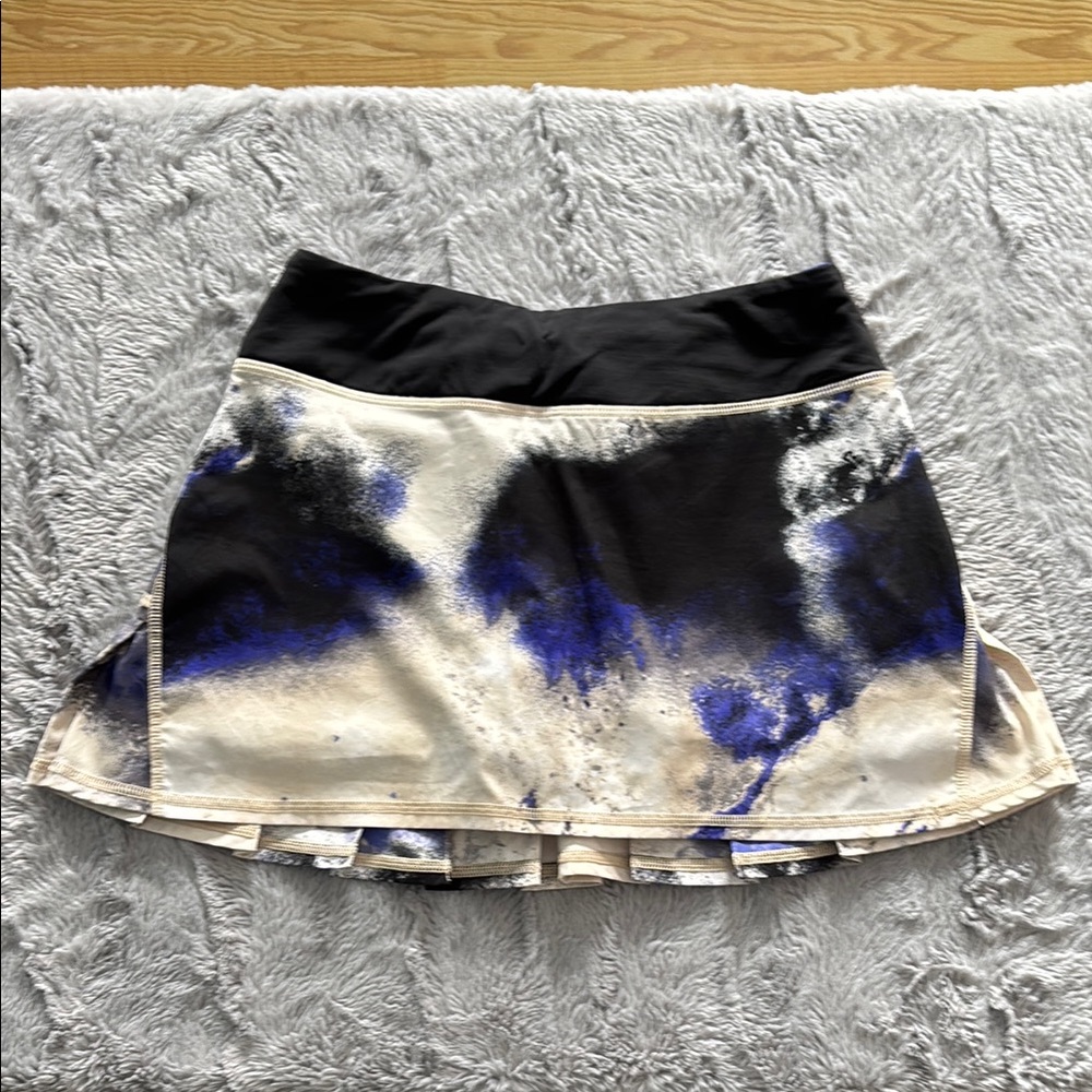 Abstract Blue and Black Women's Skirt